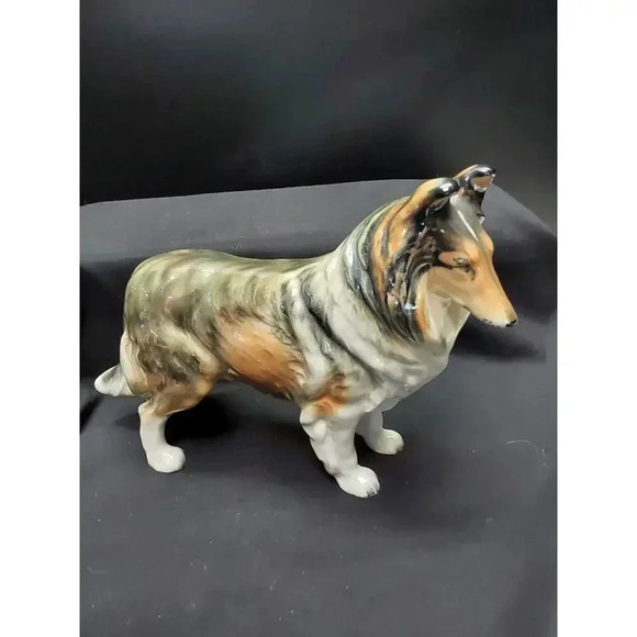 Occupied Era Japan Dog Border Collie Lassie Large size 6 1/2" - Picture 1 of 5
